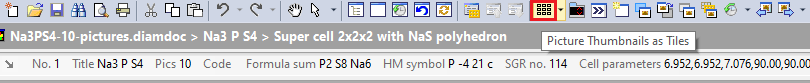 Thumbnails Preview button in main toolbar